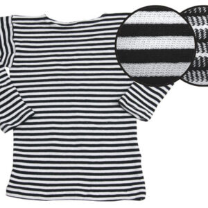 M-L(48-50Rus)Telnyashka of 50% Wool/50% of Cotton. Long Sleeve Russian Navy T-Shirt (Тельняшка Двойная вязка, темно-синяя).