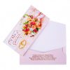 Greeting  Cards.Envelope for money "Happy Wedding Day!" glitter, bouquet of flowers. size: 17 cm × 8,5 cm × 0,1 cm*