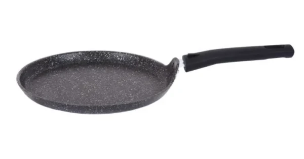 Kukmara Marble Pancake Pan with Removable Handle - Non-Stick, Oven-Safe