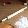 Rolling pin with handles, birch, 30cm