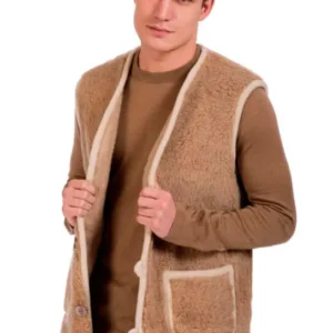 Size: 3XL(62-64Rus). Universal Vest made of Kazakhstan camel wool for men and women (Bezrukavka).