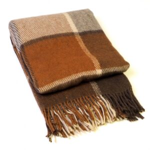 Double. size:140*205 cm(56*80 inches) Blanket from 100% of New Zealand wool. Terra color