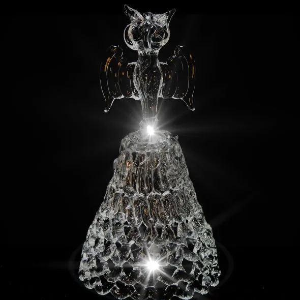 Rock Crystal Bell with Crystal Hammer