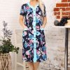 size:M-L(50-Rus). Women's Dressing Gown with buttons "Pink", Knitted Home Wear of 100% cotton....