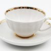 Cup and saucer, 220gr.Hand painting with 24 karat gold from Famous Dulevo plant.