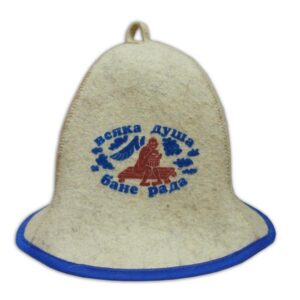 Sauna Hat 100% wool felt "Panama" for men and women, one size, Pattern in Assortment. brand''Borskaya factory"*
