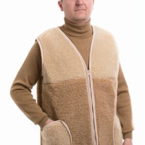 3LX+(58-60 rus). Universal Vest made of Kazakhstan Lamb wool for men and women (Bezrukavka).