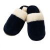 size:12-13.Fur slippers made of natural sheep wool, two-layer, evaplast sole.