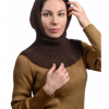 3-in-1 hoodie with bib collar. Camel wool,color Brown.  Шапка-капюшон с воротником-манишка 3 в 1.