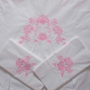 "DOUBLE" size of 4 pc set.  Duvet cover (1pc)-147 * 212cm,  Sheet (1pc)-150 * 212cm, Pillowcase (2pc)-70 * 70cm.*