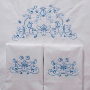 "DOUBLE" size of 4 pc set.  Duvet cover (1pc)-147 * 212cm,  Sheet (1pc)-150 * 212cm, Pillowcase (2pc)-70 * 70cm.*