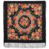 «Rose  sity» Shawl with silk fringe, Dimension: 89 by 89cm(35,6”*35,6”). brand: Pavlovo posad Manufactory .Since 1795.Старинный Востановленный рисунок.