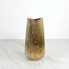 "Gold" ceramic decorative vase.Dimension: Width:9cm, Height 25 cm. Gifts