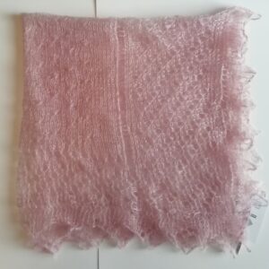 Goat's Down Shawl, size: 110*110cm. Hand made. Shape - square, Pinc.