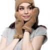 Fur hat made of 100% Lamb wool. color: Camel