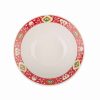 Soup plate, D:240 mm, Pattern "Red Pakhta "Пахтагуль. from Dulevo porcelain factory. No Gold