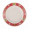 Dinner plate, D:240 mm, Pattern "Red Pakhta " from Dulevo porcelain factory. No Gold*