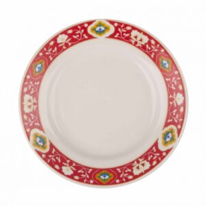 Dinner plate, D:240 mm, Pattern "Red Pakhta " from Dulevo porcelain factory. No Gold*