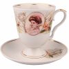 ''Lady ''drawing Mug and Saucer, capacity 600mg, Dulevsky - Kuznetsovsky Porcelain, Moscow*