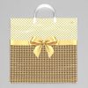 Gifts. Package, Plastic bag,"Golden", polyethylene with a plastic handle, 44x40 cm, 100 microns