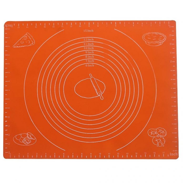 Pizza and Cookies easy clean kneading mat. 16''*20",Fondant Roll and Measure Mat, Silicone Pastry Mat, Non Stick, Dough Rolling Mat. Pattern in assortment.