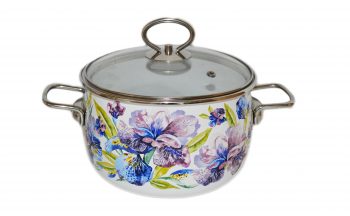 Enameled cookware pot "Iris" brand Vitros. Size: 2L, 3L, 4L. Out of Stock. New arrival expected.