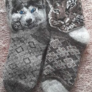 size:8-9(24-26cm). Goat Down Orenburg brand socks.Pattern in assortment.