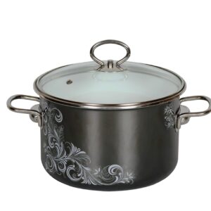 Enameled cookware pot "Iseberg" brand Vitros. Size: 2L, 3L, 4L