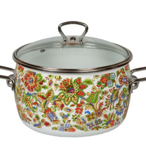 Enameled cookware pot "Imperio" brand Vitros. Size: 2L, 4L, 5L