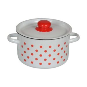 Steel Enameled pot"Jam" 1.5L. Suitable for electric, ceramic,gas stove, Induction cooktop.