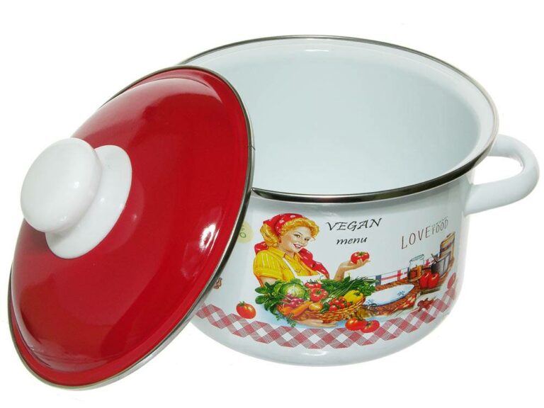 Enameled pot "Housewife" Size: 2L, 3L, 4L