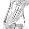 6pc. of Desert Forks set with Swan Base holder. Silver plated stainless steel.
