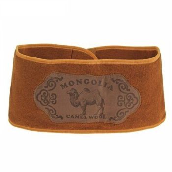 Waist 120 cm - 60 European size: Camel wool belt "Mongolia" (Mongolia Camel wool)