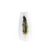 White/Gold Ceramic decorative vase. size:12cm* 28 cm