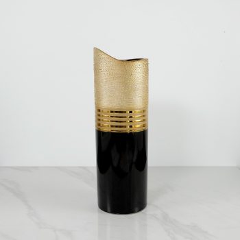 Gold/Black Decorative ceramic vase. size:12cm*35cm. Gifts