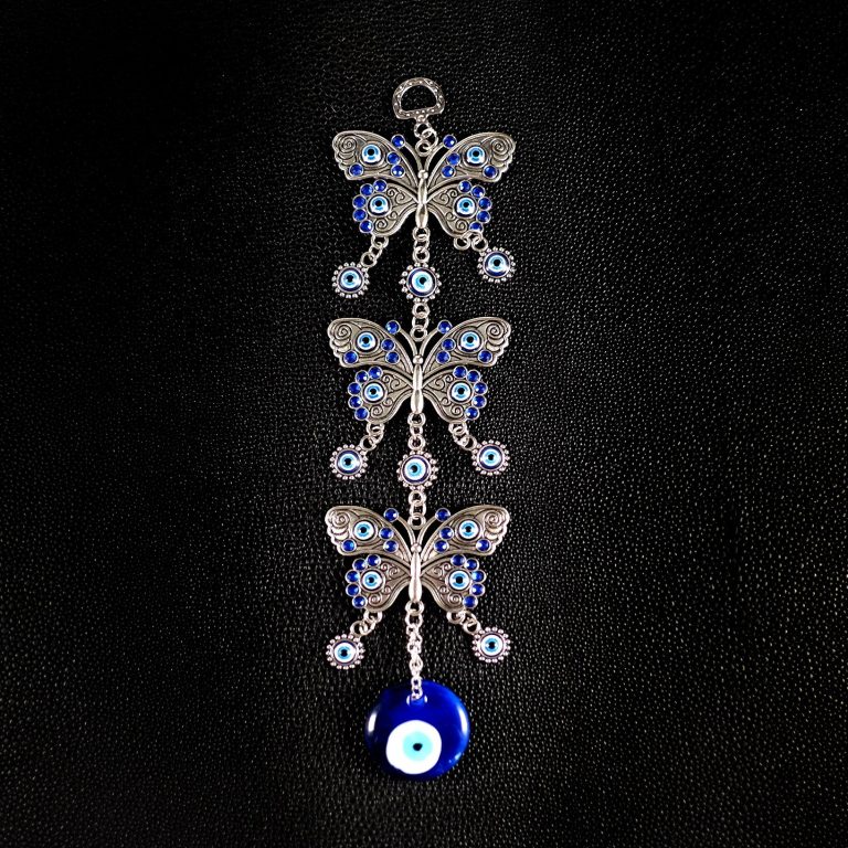 Souvenirs Charms with an Evil eye will protect your home from a bad phenomenon Butterfly Ornament with Evil EYE. size: 30*8 cm. Gifts