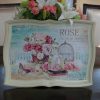 Vintage Tray "Rose", size: 43*42 cm. material: plastic