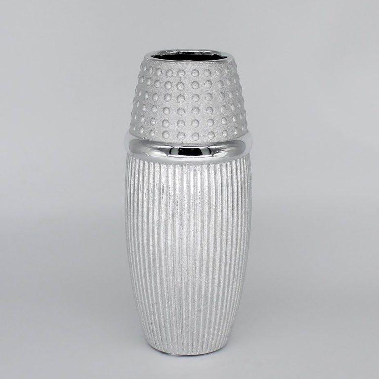 Toronto. Beautiful and fashionable gifts for every taste in the Kalyna store Ceramic vase Silver Top. size:11 cm*26 cm