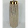 "Golden Cage" ceramic decorative vase.Dimension: Width: 15cm, Height:39cm. Gifts