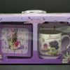 Mug set "Lavender"(Mug+Clock+Saucer+Spoon) in a gift box. 210ml