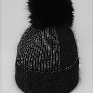 Hats from Angora with arctic fox Budon for women