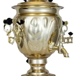 3L "Golden" Electric samovar, 110V, Brand Tula. material: Brass. out of Stock. New arrival expected.