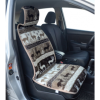 Fur cape (cover) on the car seat made of camel wool, SOLID. drawing "DEER"