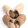 size:6-7.Fur slippers made of natural sheep wool, two-layer, Evaplast sole.