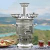 6L  Coal, Firewood Chrome Steel material Samovar with glass tea pot. Brand: Turky