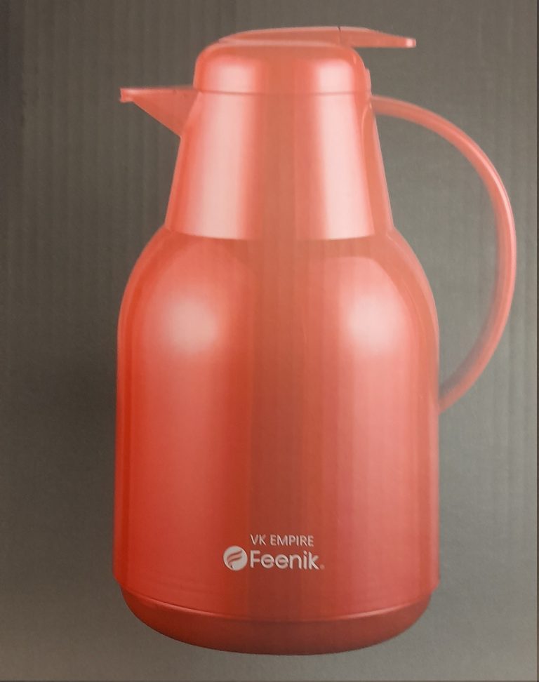Thermos with glass flask, red color. 2L