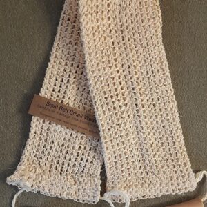 Strong hardness Sponge Sisal Scrubbing fiber Belt for bath "Mojdodyr". Massage,  anti-cellulite. size:60cm(23.5inches)
