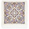 «On a sunny meadow» Shawl with silk fringe,size: 89* 89cm(35,6”*35,6”). brand: Pavlovo posad Manufactory .
