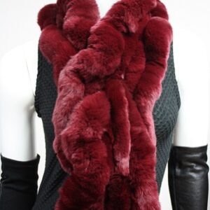 Women's  Scarf  made of Natural rex rabbit fur.