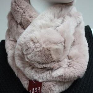 Women's  Scarf  made of Natural rex rabbit fur.